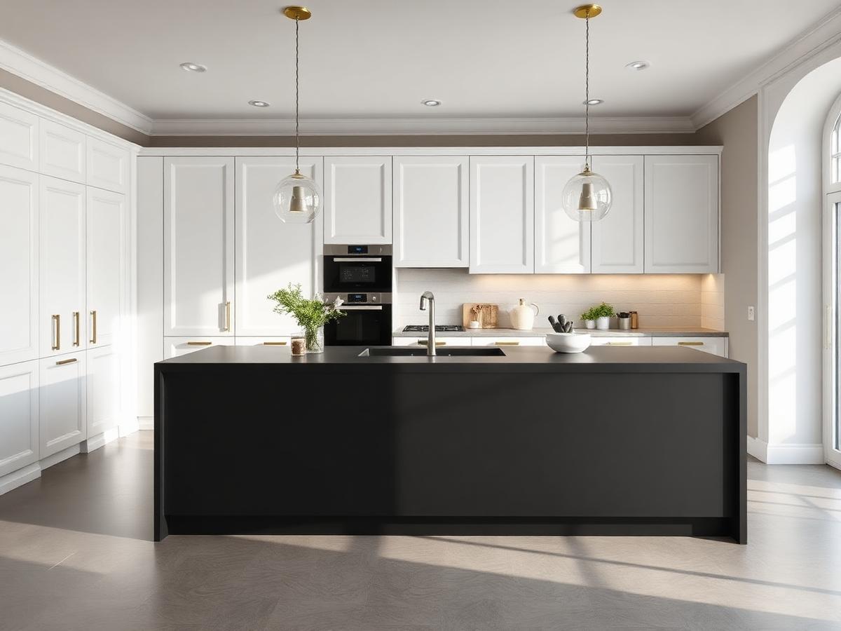 Painted modern kitchen